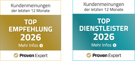 ProvenExpert Top Empfehlung und Top Dienstleister 2026